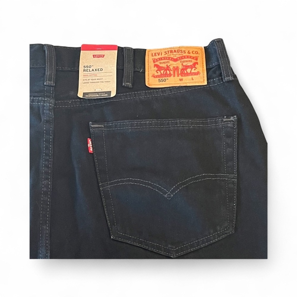 NWT Levi's 550‎ Relaxed Fit Jeans Mens 40x36 Black